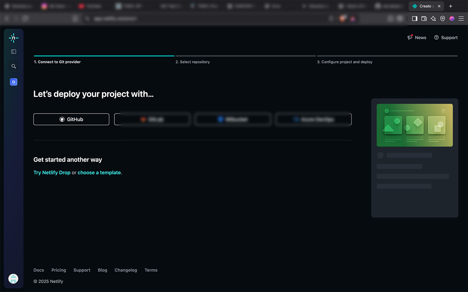 Build section filled out example