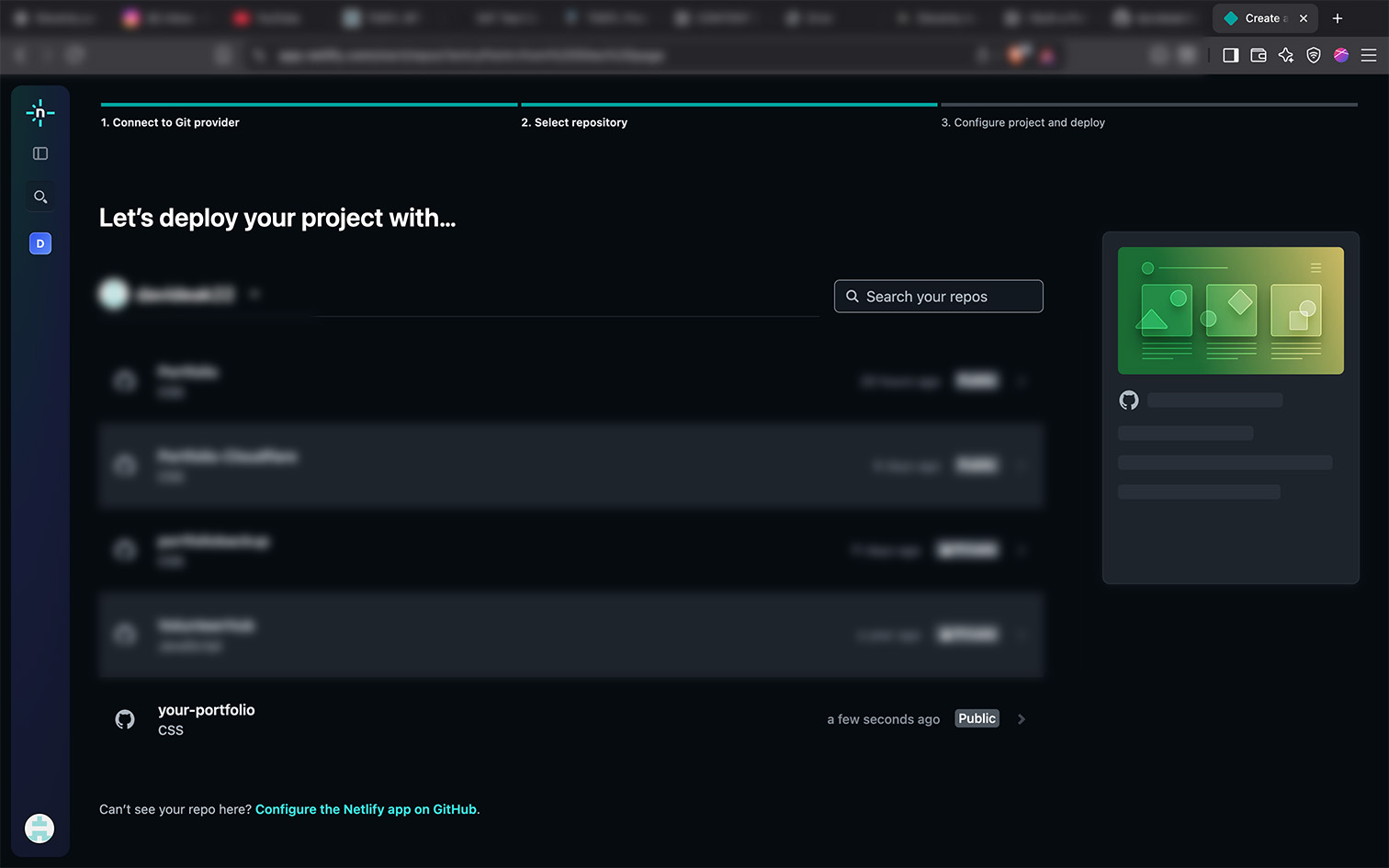 Build section filled out example